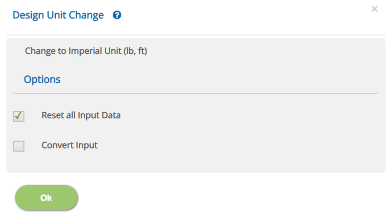 ECCBEAM Design Unit Change