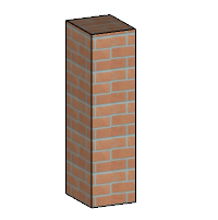 ECMASONRYCOLUMN Three Dimensional View